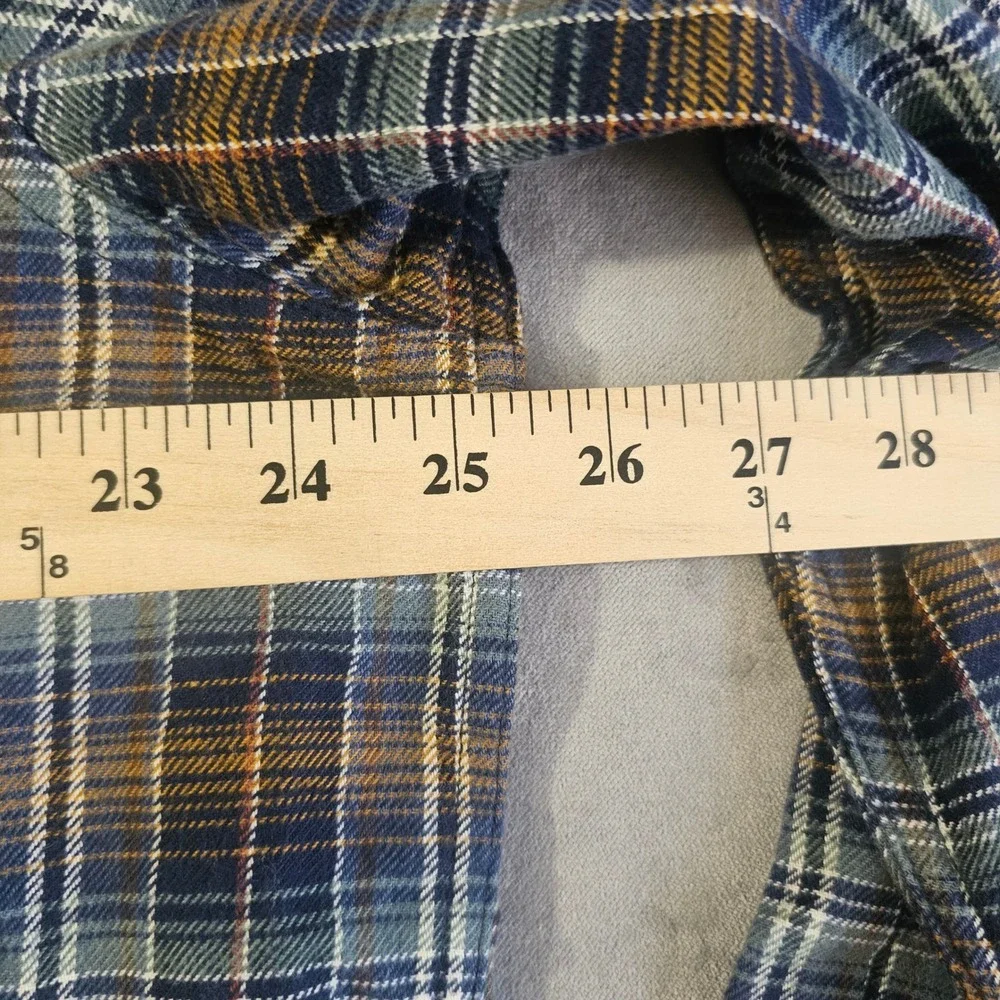 Levis Mens XL‎ Relaxed Fit Plaid Flannel Button Down Shirt Blue Yellow NWOT